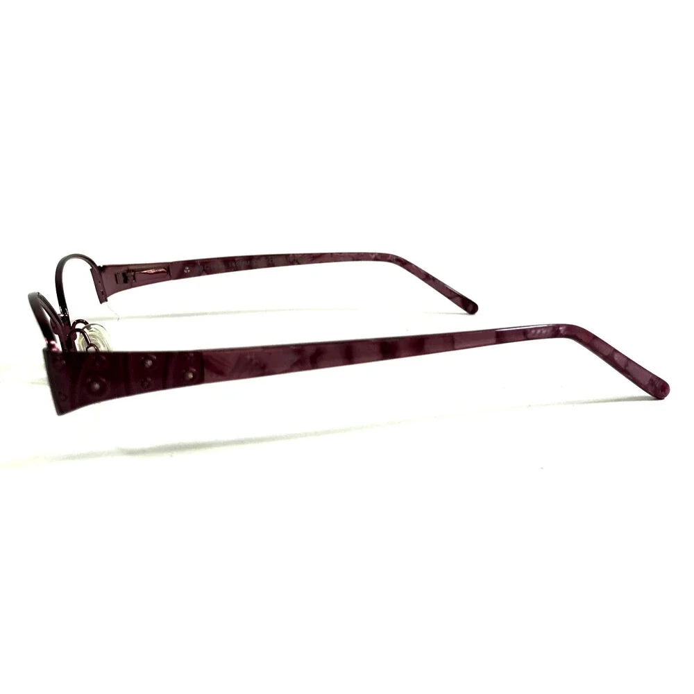 Clear Vision Eyeglasses Frames SOFIA ROSE Pink Purple Oval Half Rim 58-18-140